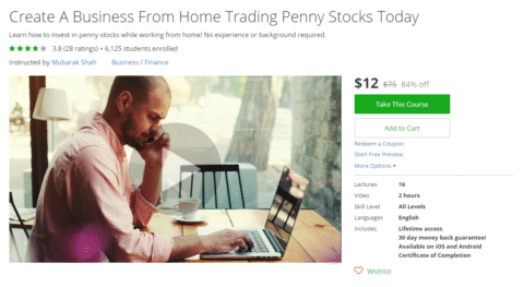 84% de réduction Créez une entreprise à domicile en négociant des penny stocks dès aujourd’hui